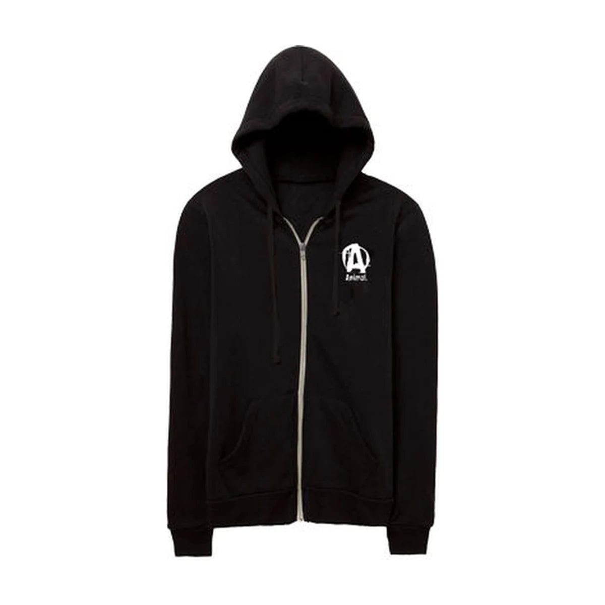 Animal Hooded Zipper - Black