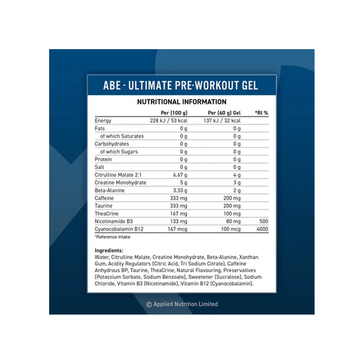 Applied Nutrition ABE Pre-workout Gel - Product view 2