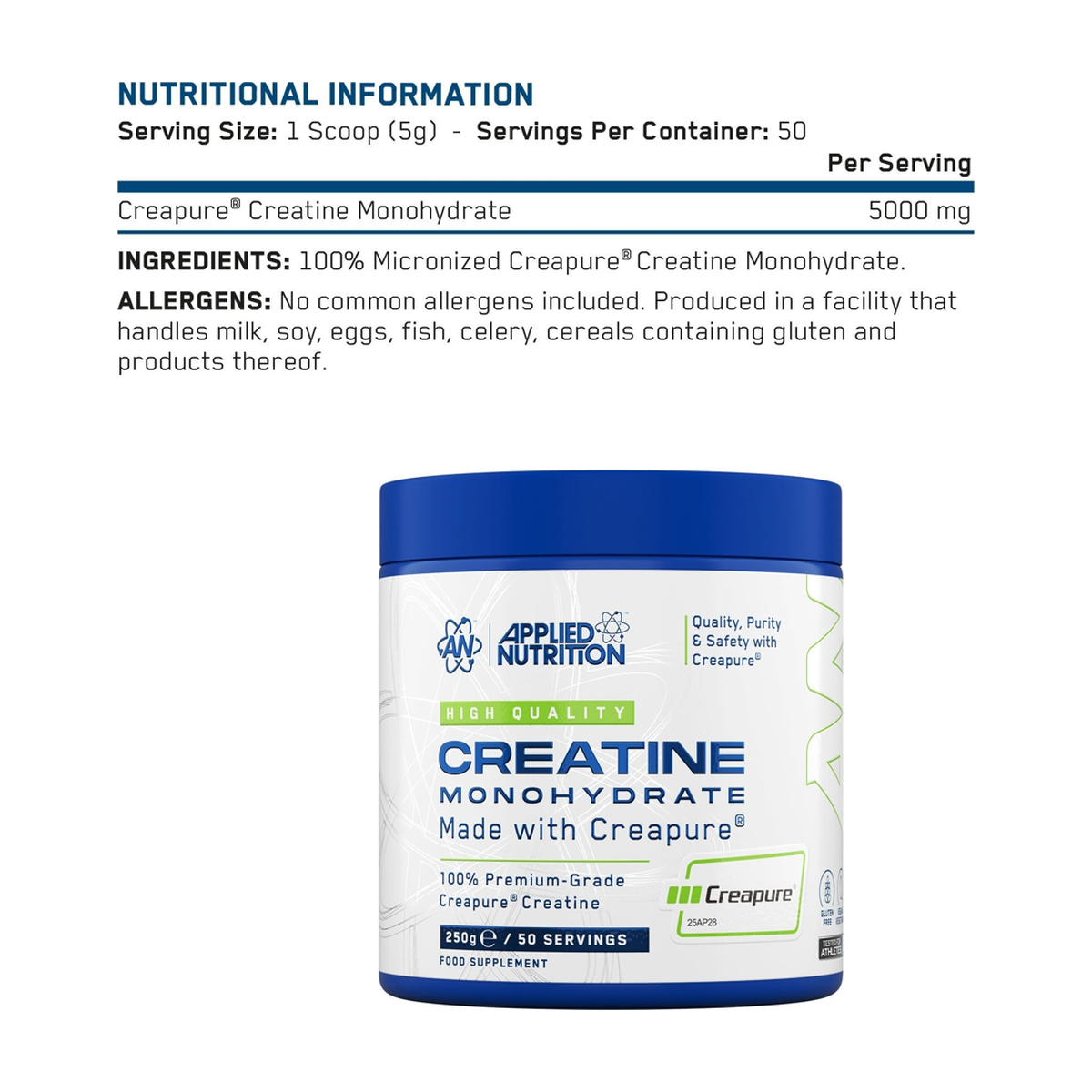 Applied Nutrition Creatine Creapure - Product view 2