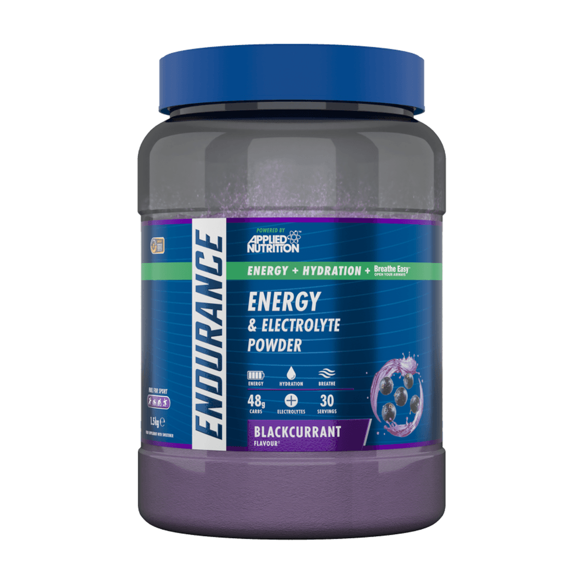 Applied Nutrition Endurance Carb & Electrolyte Energy Breathe Easy - Flavor Blackcurrant