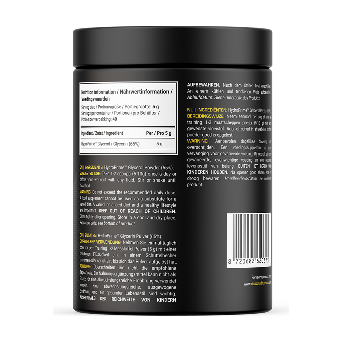 Dedicated Nutrition HydroPrime Glycerol - Product view 3