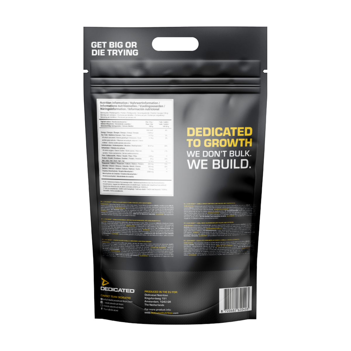 Dedicated Nutrition Lean Mass Gainer - Produktansicht 5