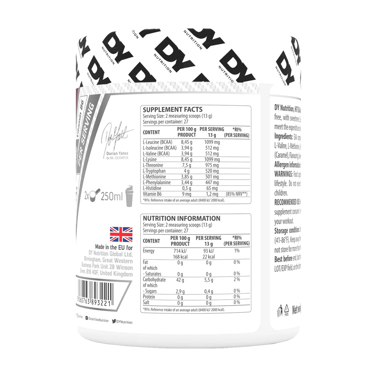 DY Nutrition HIT EAA Amino Acid Complex - Produktansicht 5