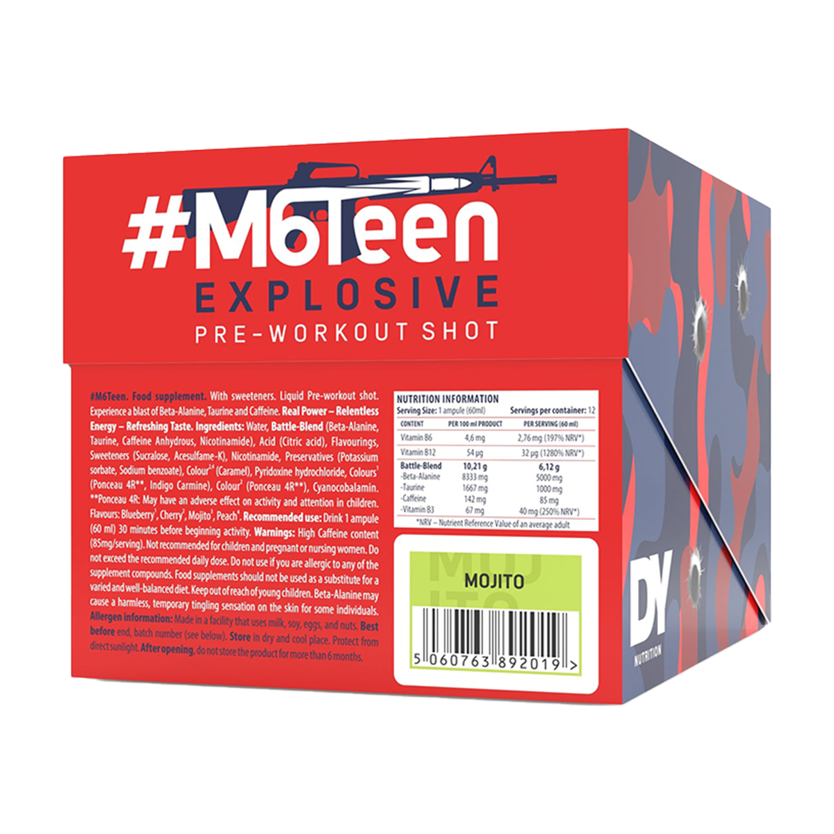 DY Nutrition M6Teen Pre-workout Shots - Product view 6