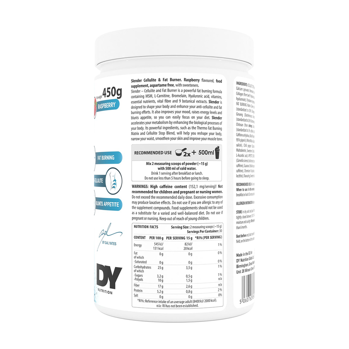 DY Nutrition Slender Cellulite & Fatburner - Produktansicht 4