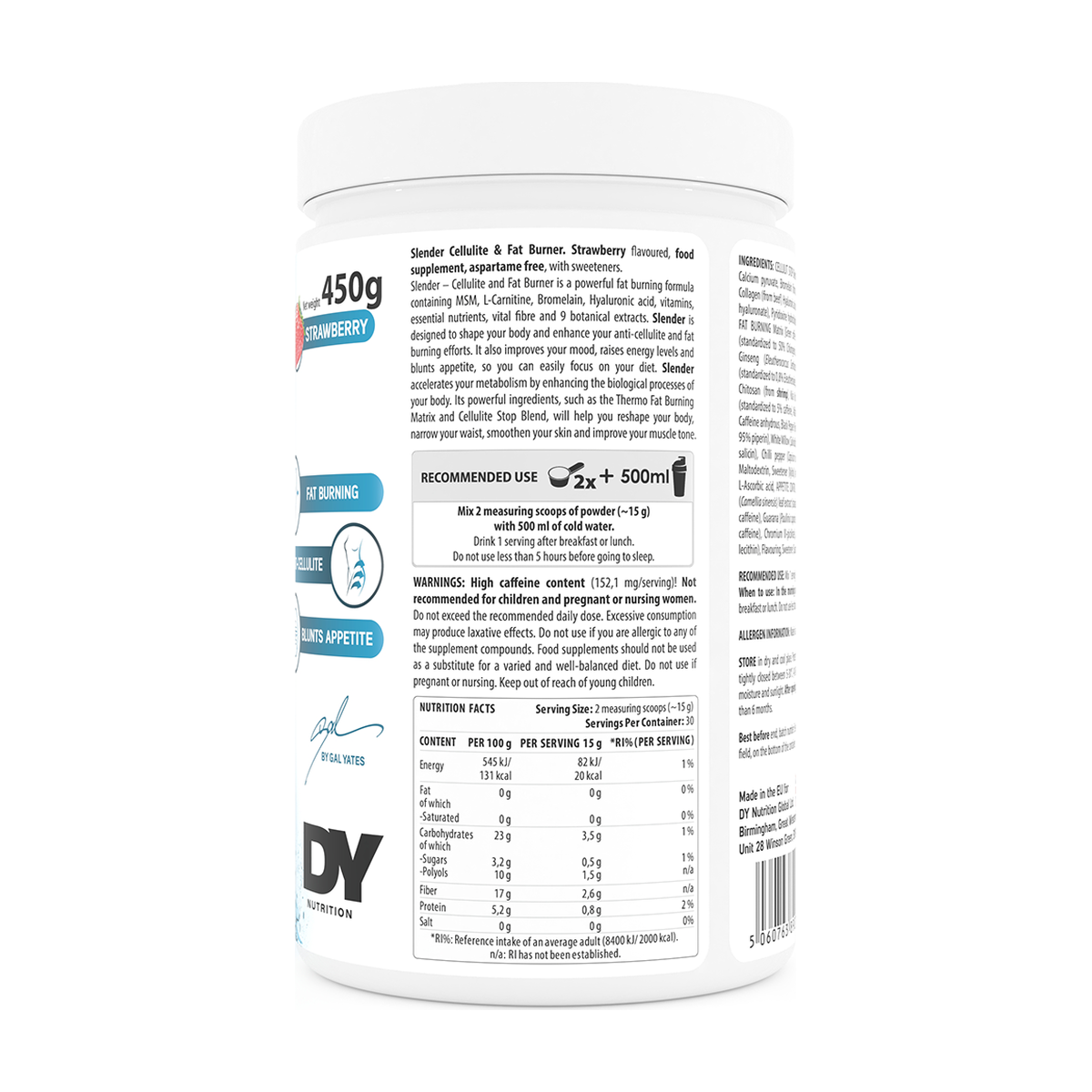 DY Nutrition Slender Cellulite & Fatburner - Produktansicht 5