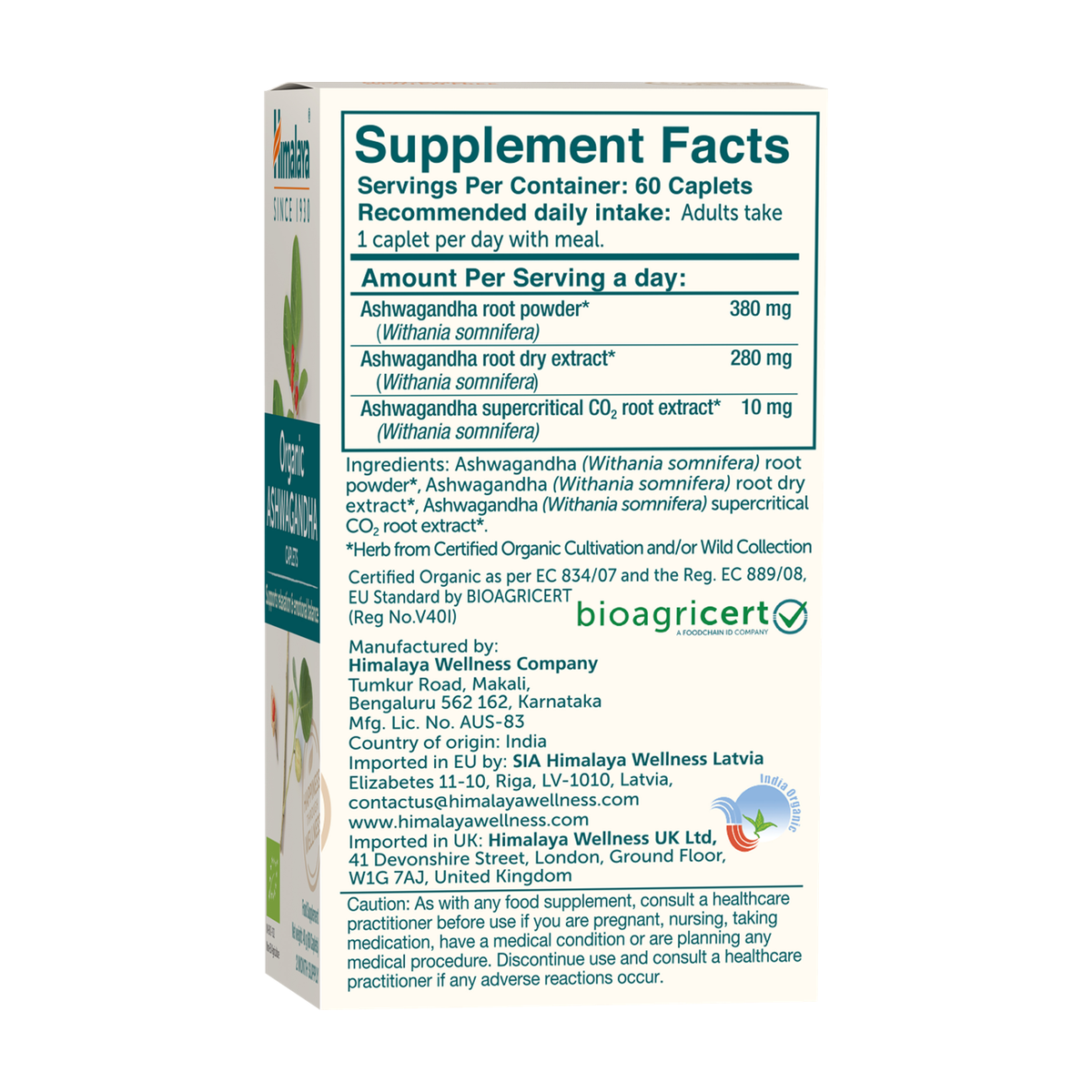 Himalaya Organic Ashwagandha - Produktansicht 3