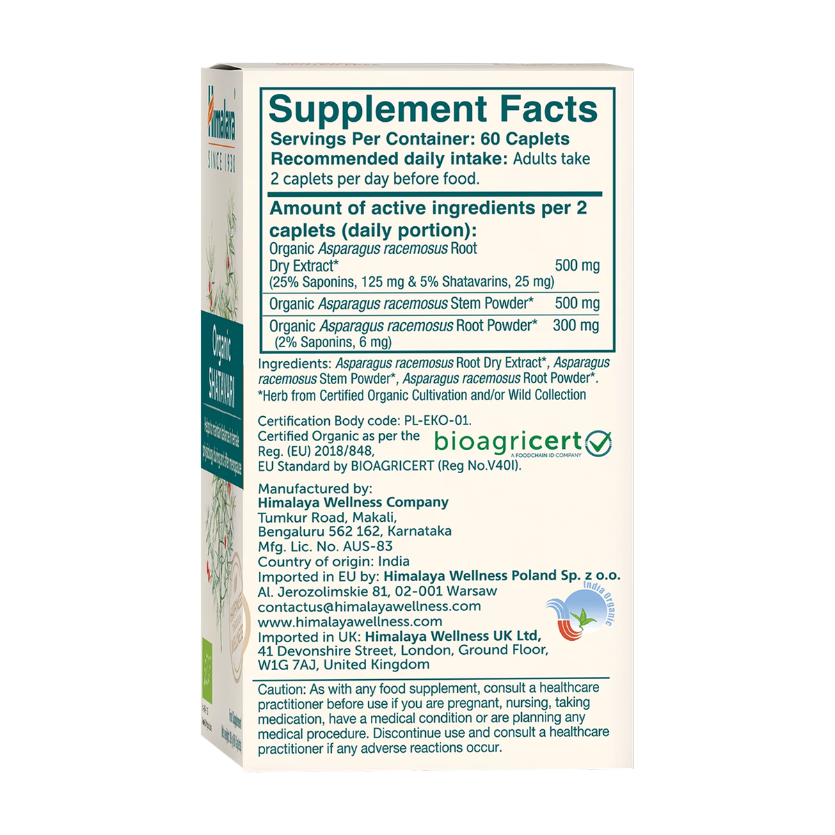 Himalaya Organic Shatavari - Product view 2
