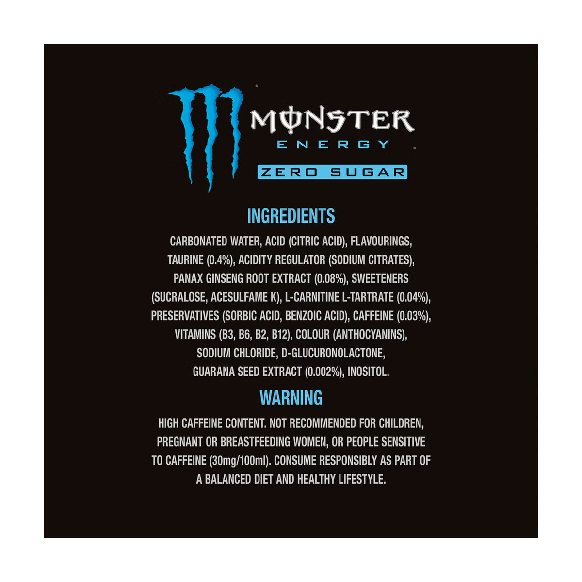 Monster Energy Absolutely Zero - Produktansicht 3