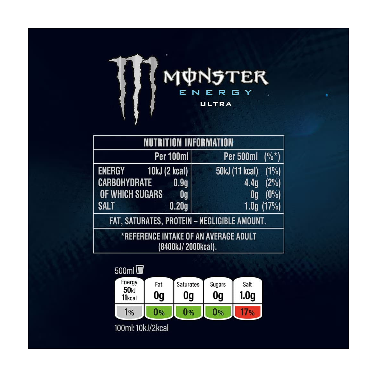 Monster Energy Ultra White (4 x 500 ml) - Produktansicht 3