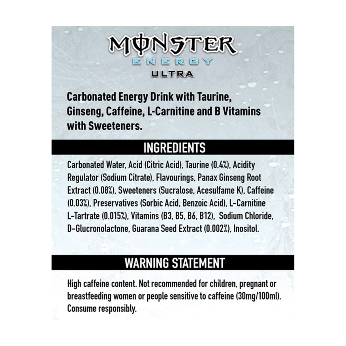Monster Energy Ultra White (4 x 500 ml) - Produktansicht 4