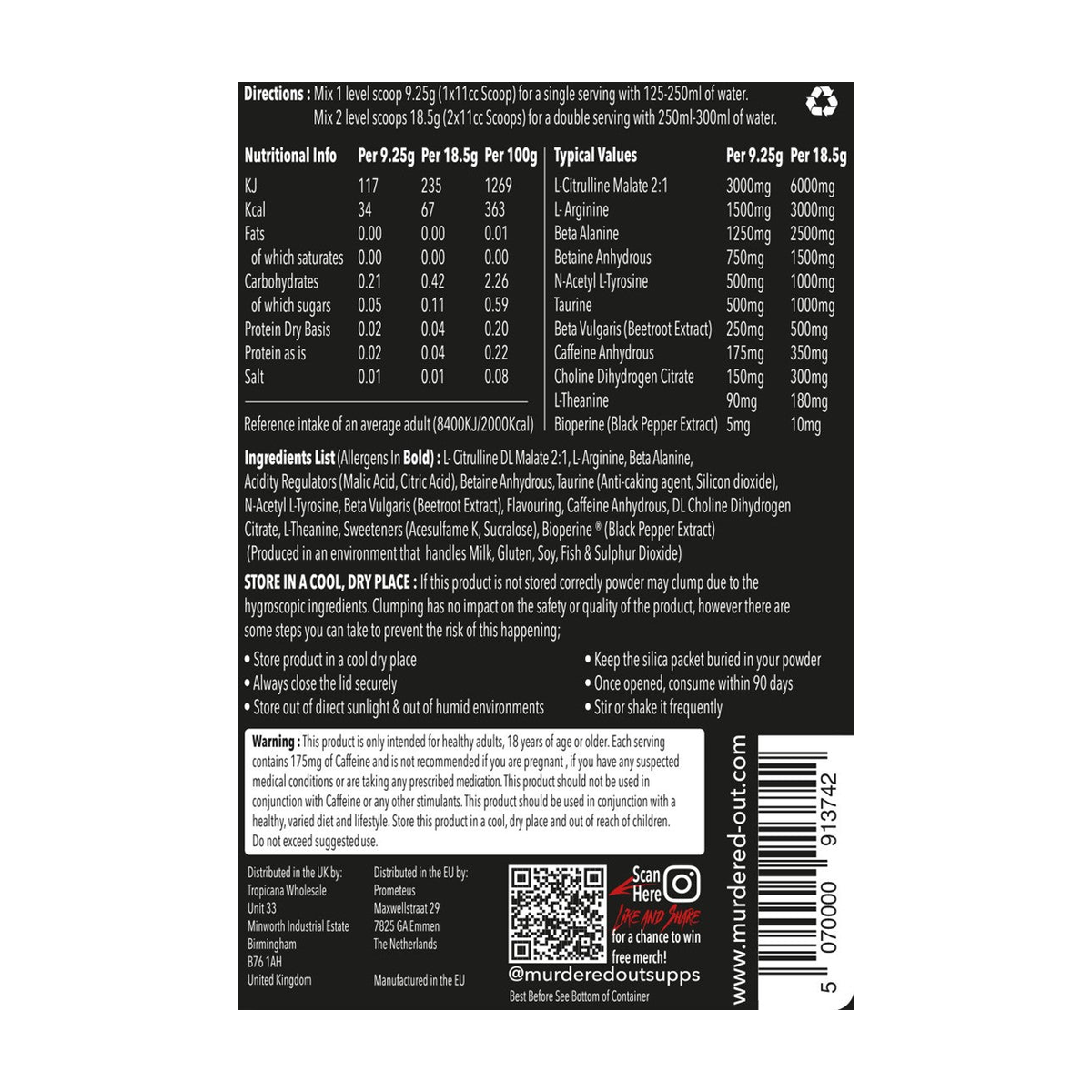 Murdered Out Insidious Pre-workout - Produktansicht 8
