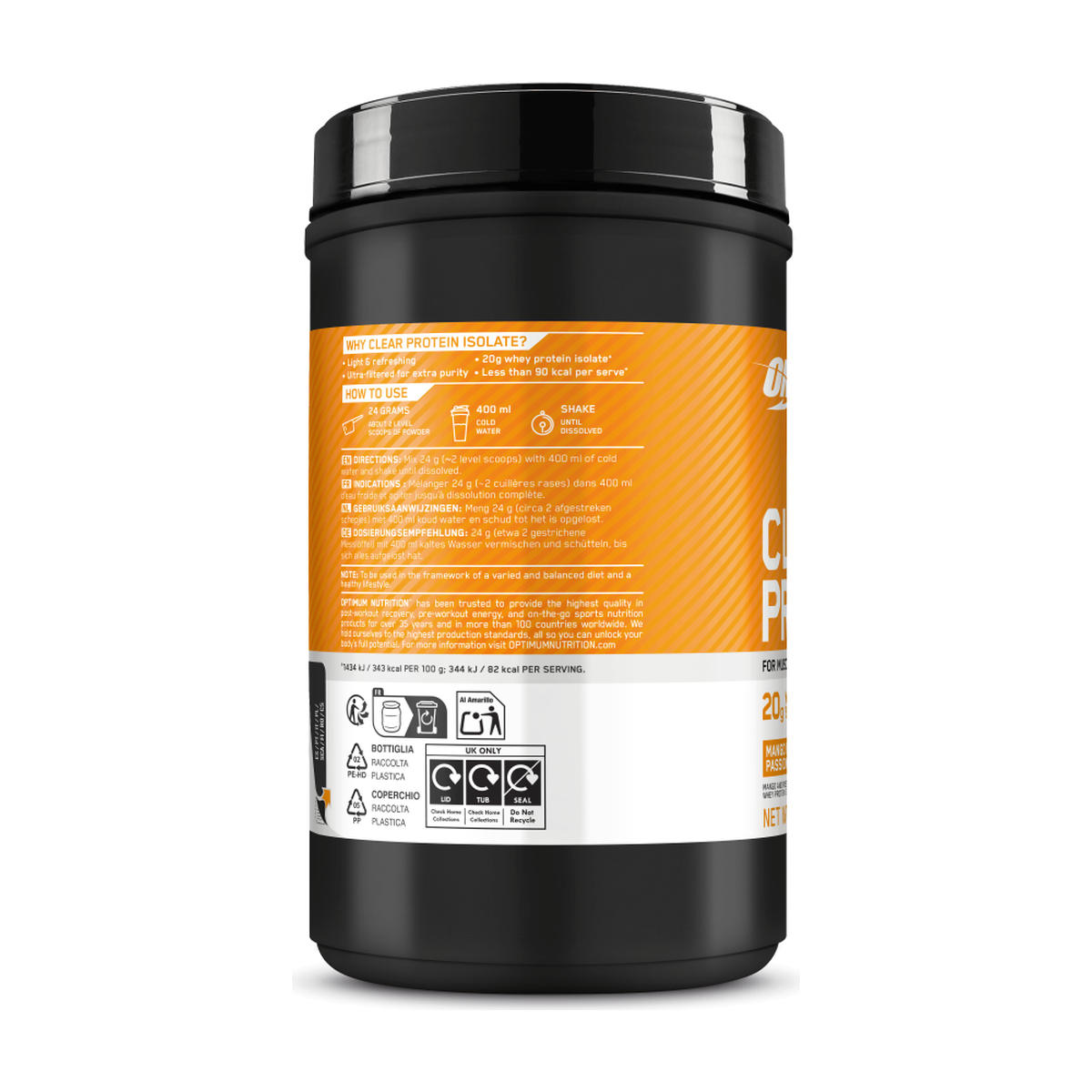 Optimum Nutrition Clear Protein Isolate - Produktansicht 5