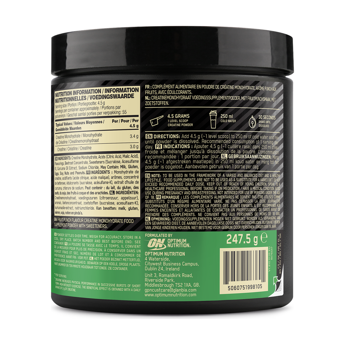Optimum Nutrition Flavoured Micronised Creatine Powder - Produktansicht 6