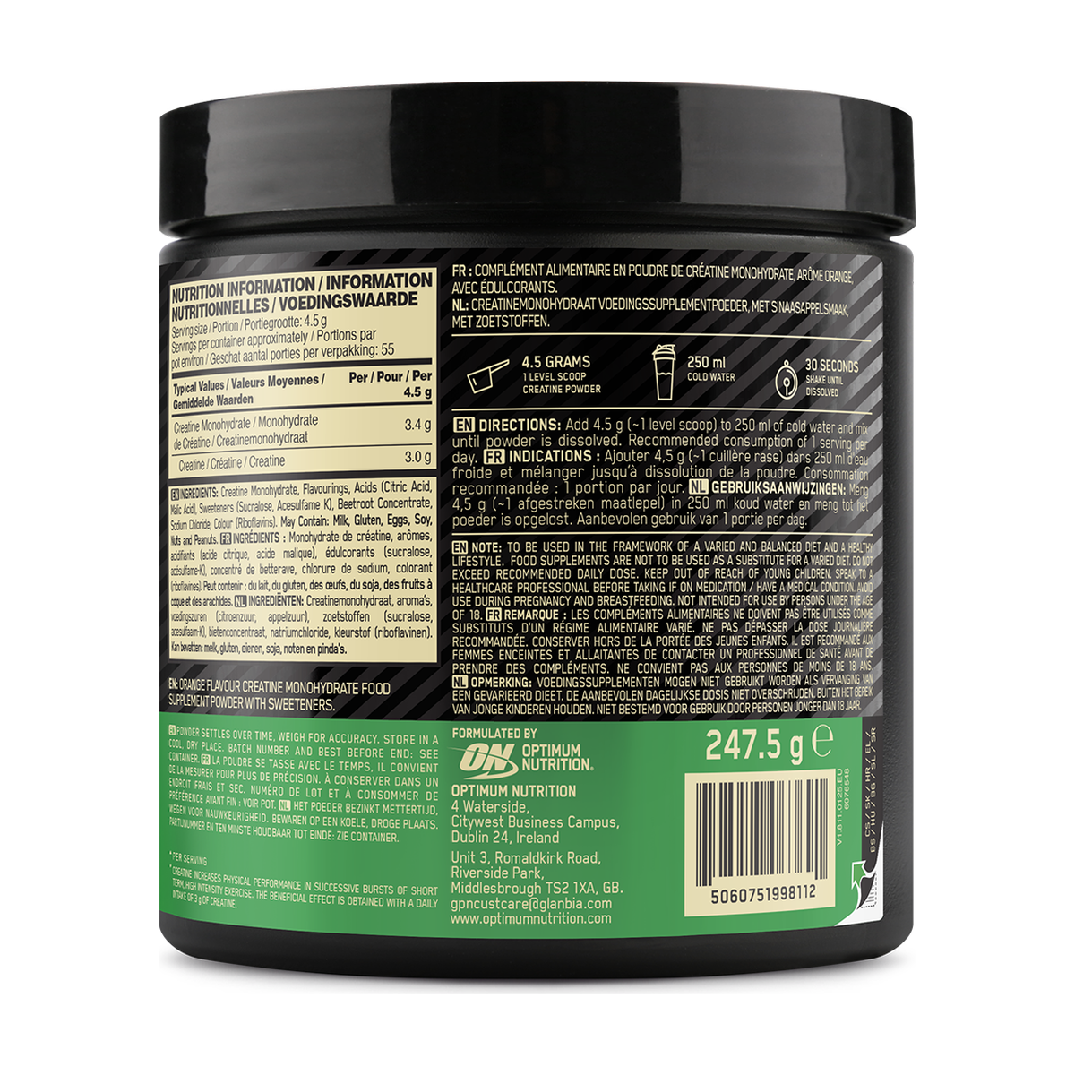 Optimum Nutrition Flavoured Micronised Creatine Powder - Produktansicht 7