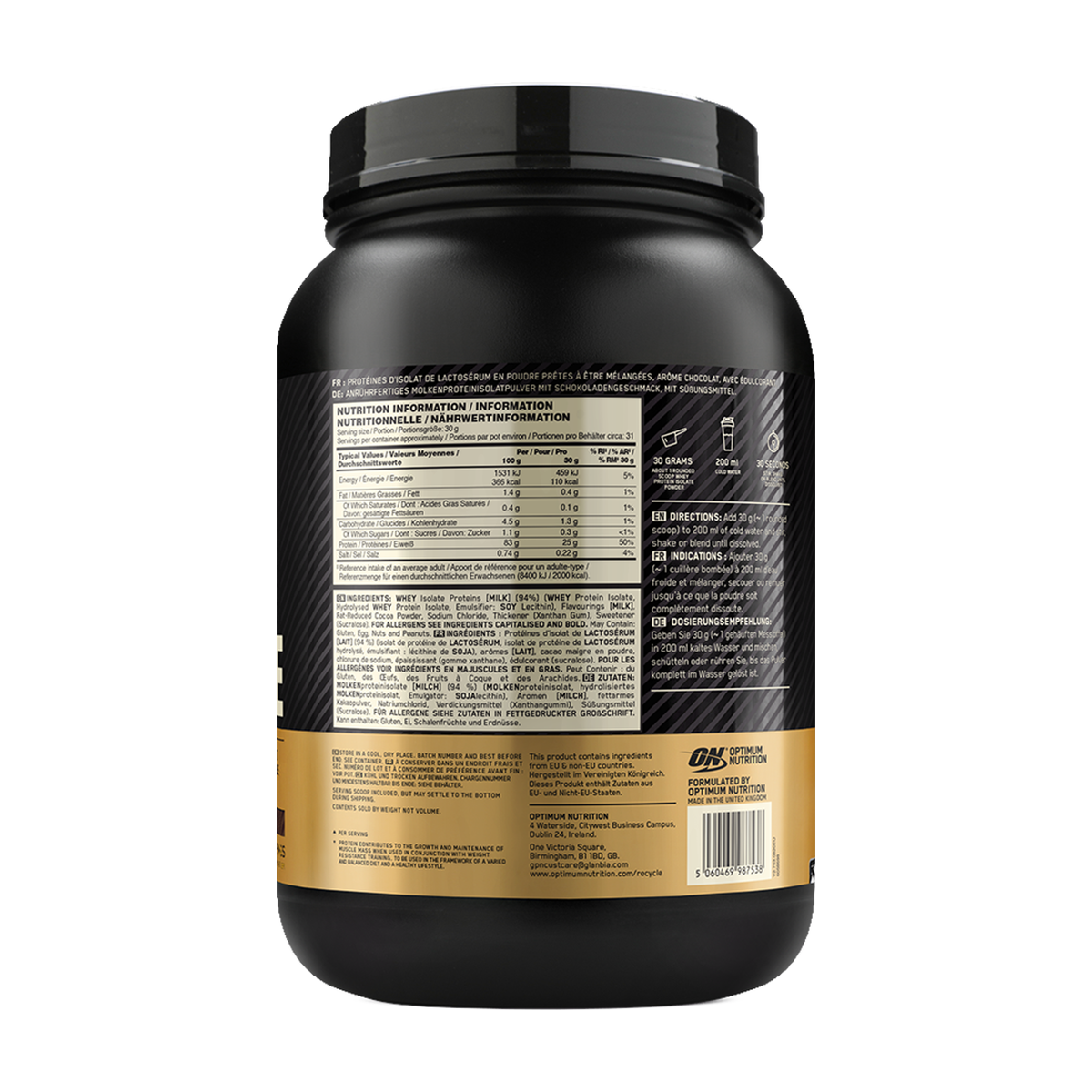 Optimum Nutrition Gold Standard 100% Isolate - Produktansicht 5