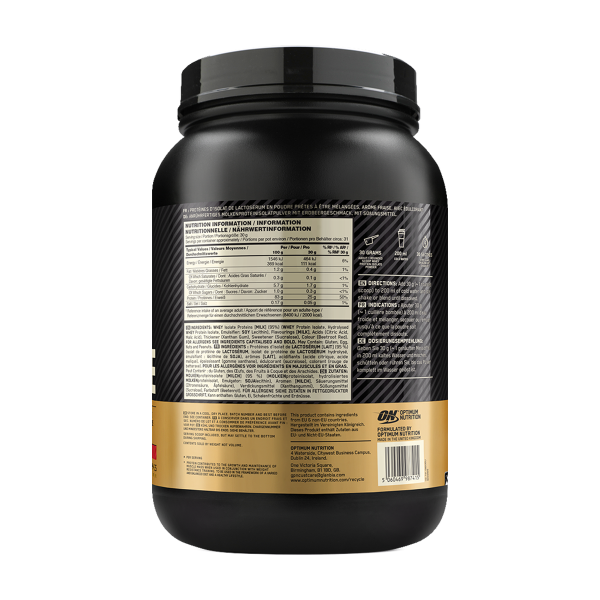 Optimum Nutrition Gold Standard 100% Isolate - Produktansicht 6