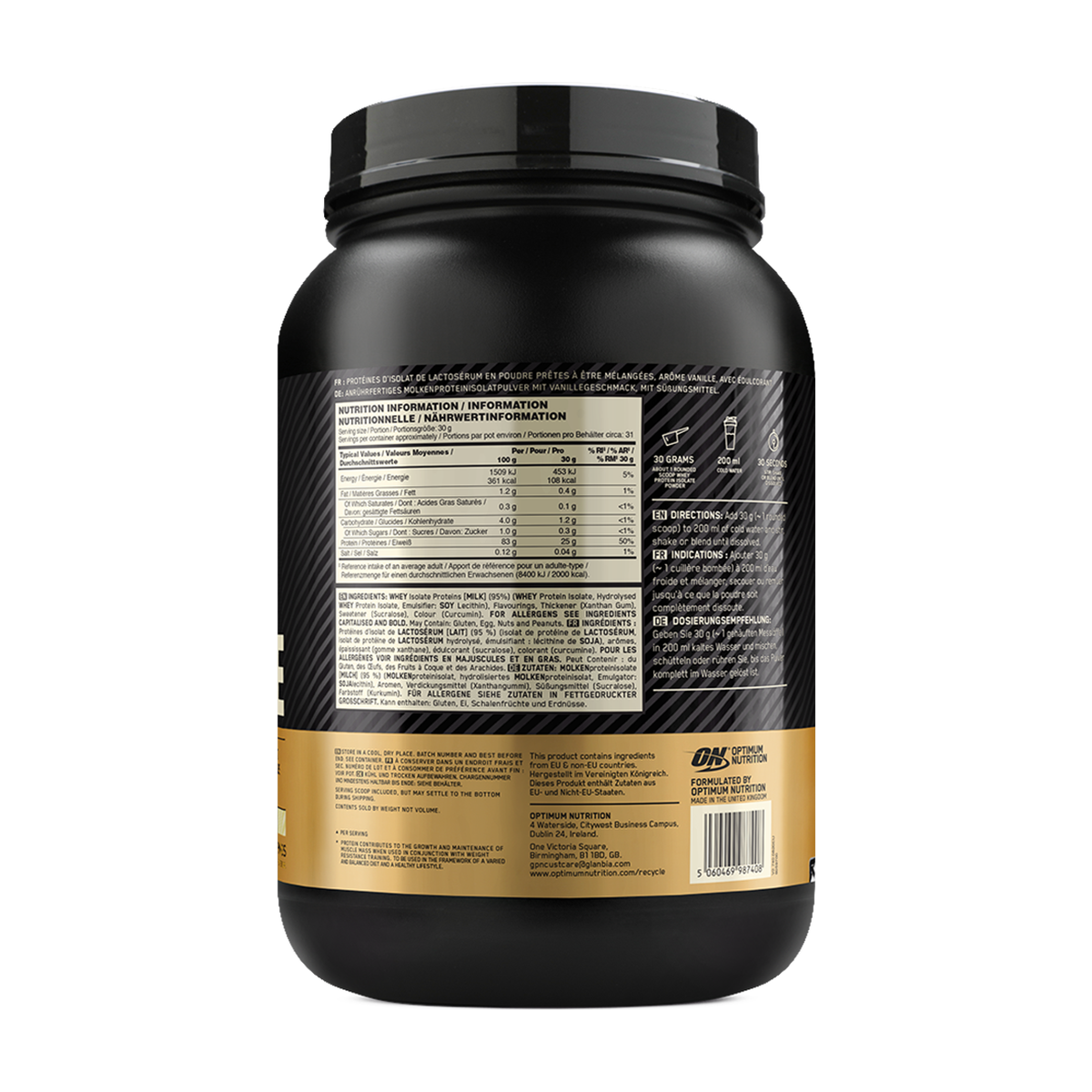 Optimum Nutrition Gold Standard 100% Isolate - Produktansicht 7