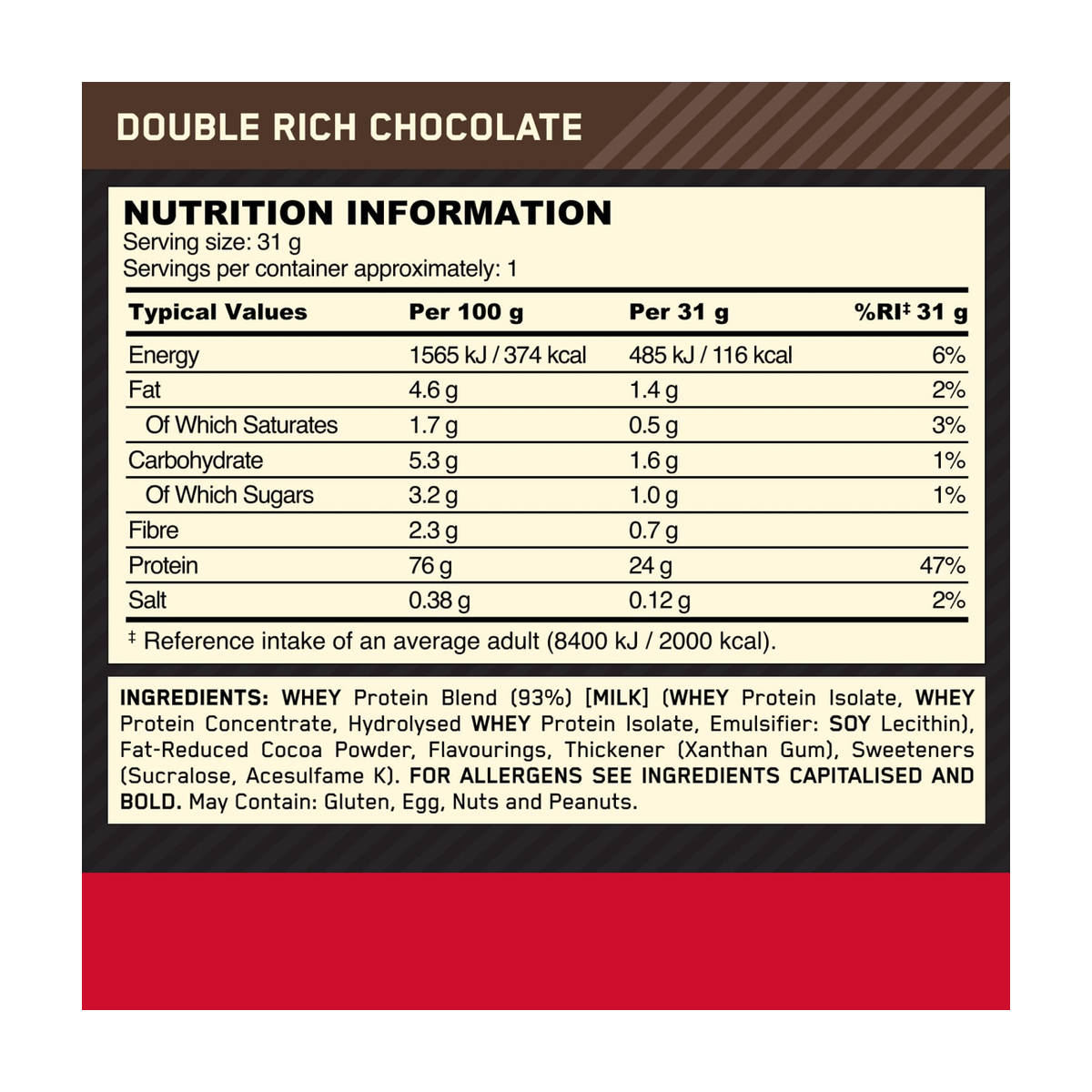 Optimum Nutrition Gold Standard 100% Whey Sachets - Produktansicht 4
