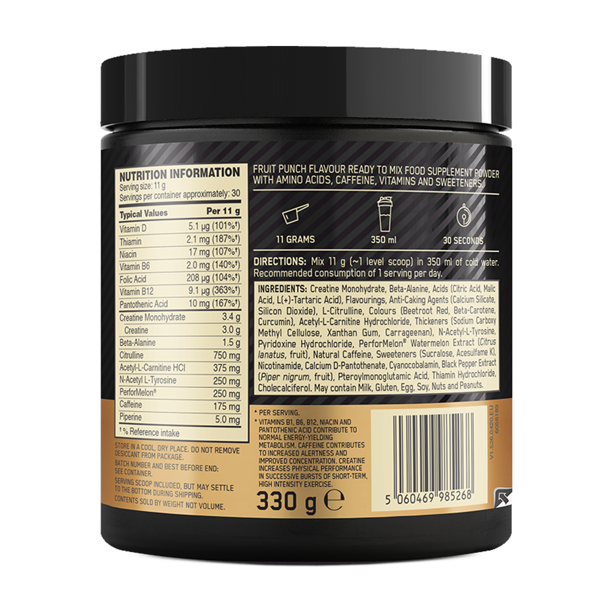 Optimum Nutrition Gold Standard Pre-workout - Product view 8