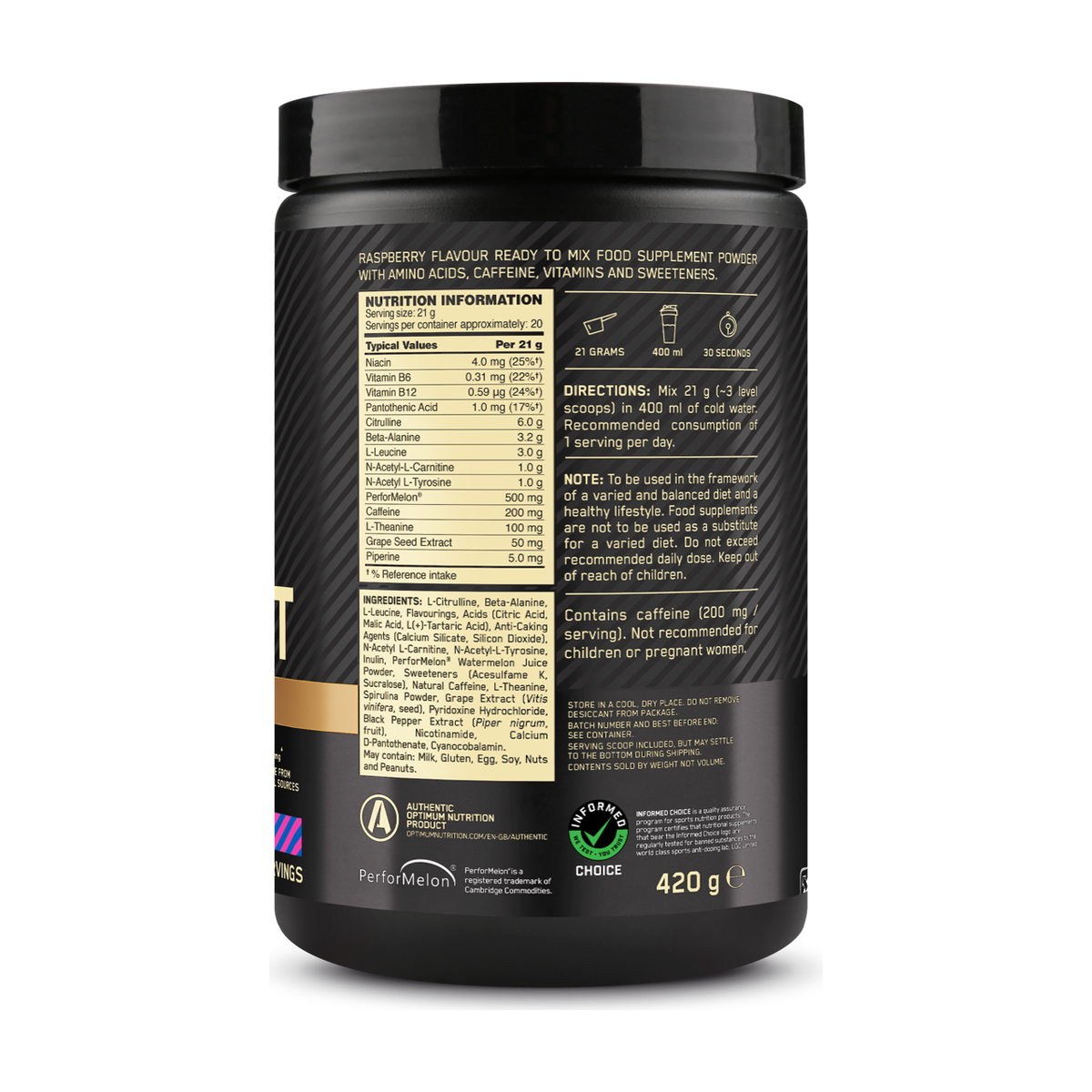 Optimum Nutrition Gold Standard Pre-workout Advanced - Produktansicht 6