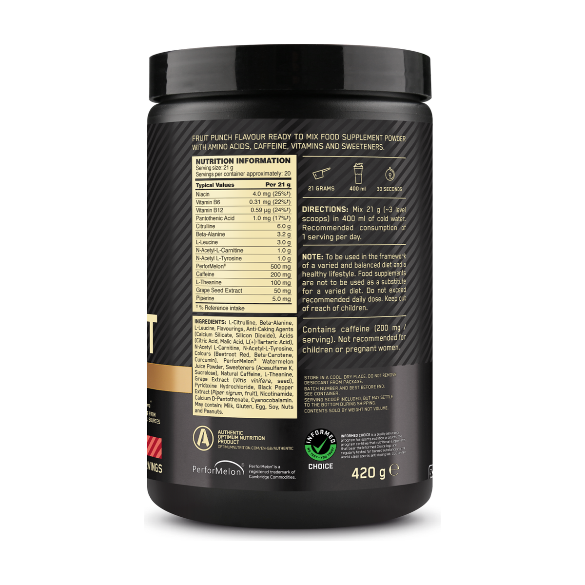 Optimum Nutrition Gold Standard Pre-workout Advanced - Produktansicht 7