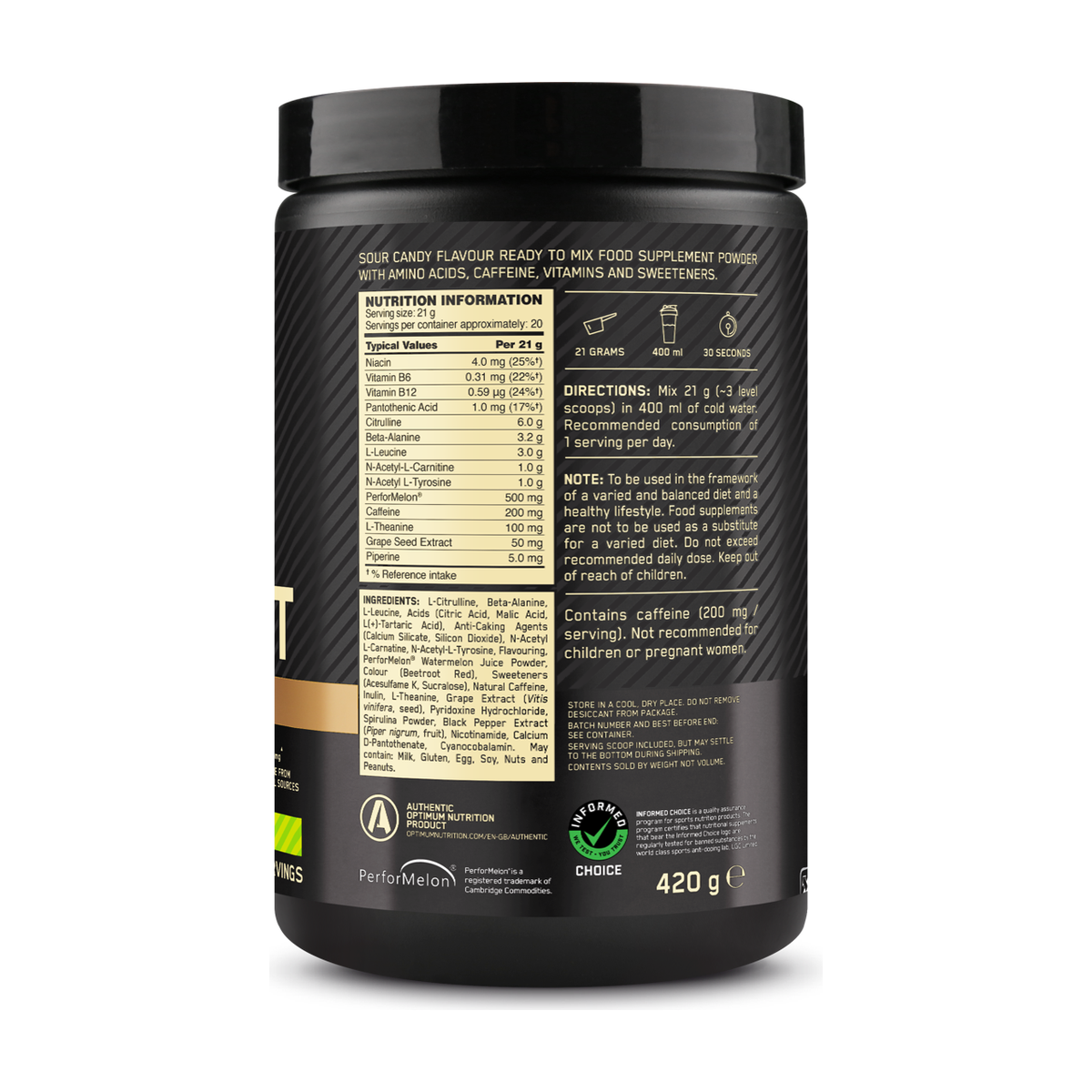 Optimum Nutrition Gold Standard Pre-workout Advanced - Produktansicht 8