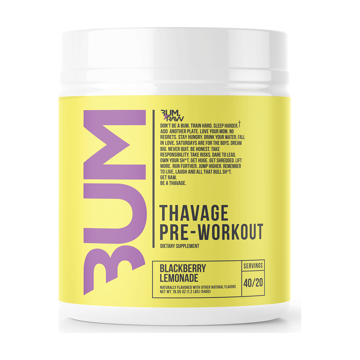 RAW CBUM Thavage Pre-workout - Produktansicht 3